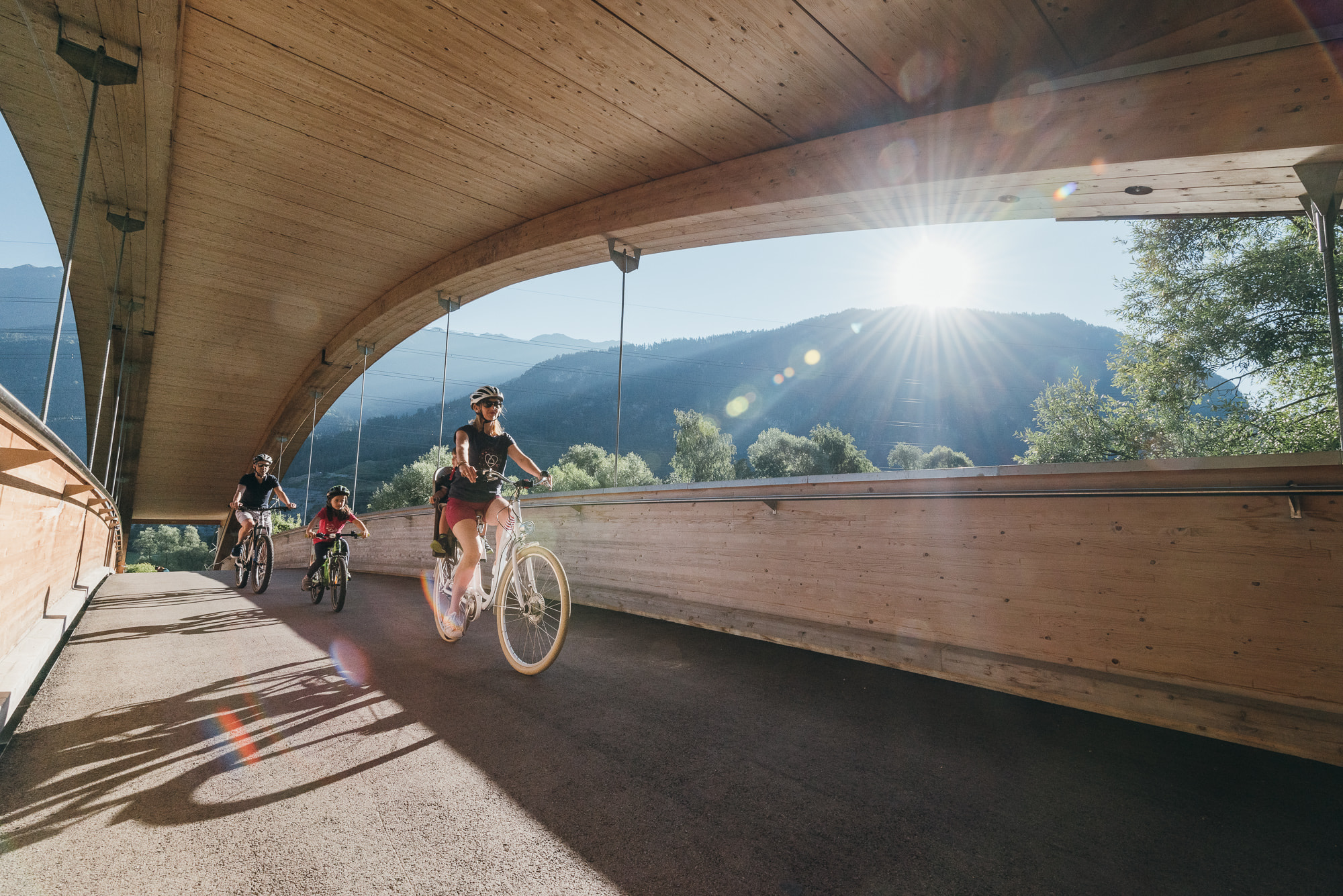 Radfahrer am Drauradweg